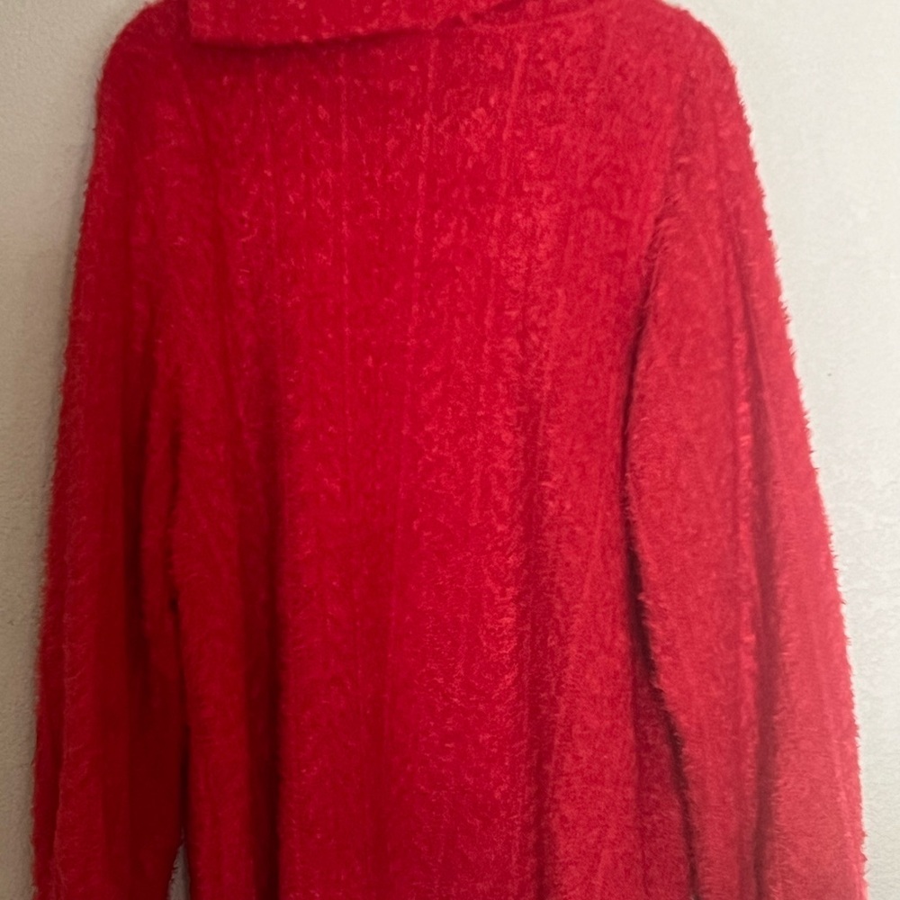 Ruby Rd. Bold Red Cowl Neck Sweater - Picture 4 of 6